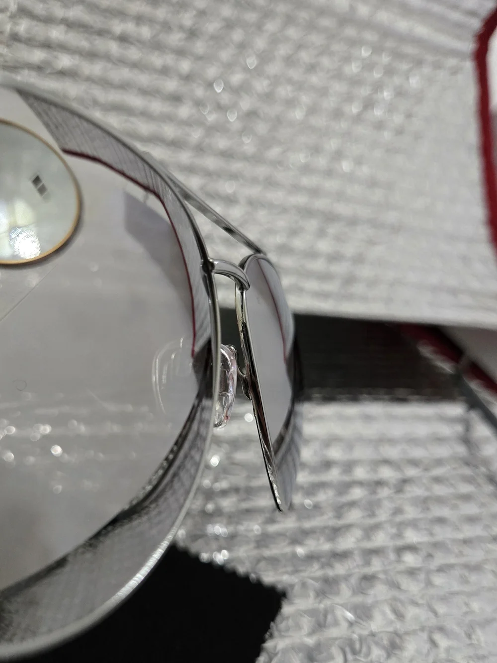 Aviator Sunglasses - Silver Frame with Shiny Lenses